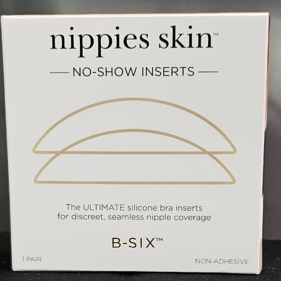 Nippies Skin ULTIMATE Bra Inserts NO Adhesive Nipple Covers & Case (size C) NIB - Picture 1 of 2